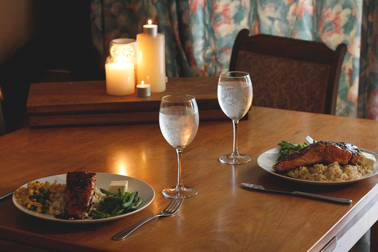Dinner date at home