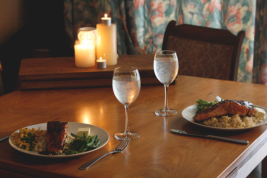 Dinner date at home