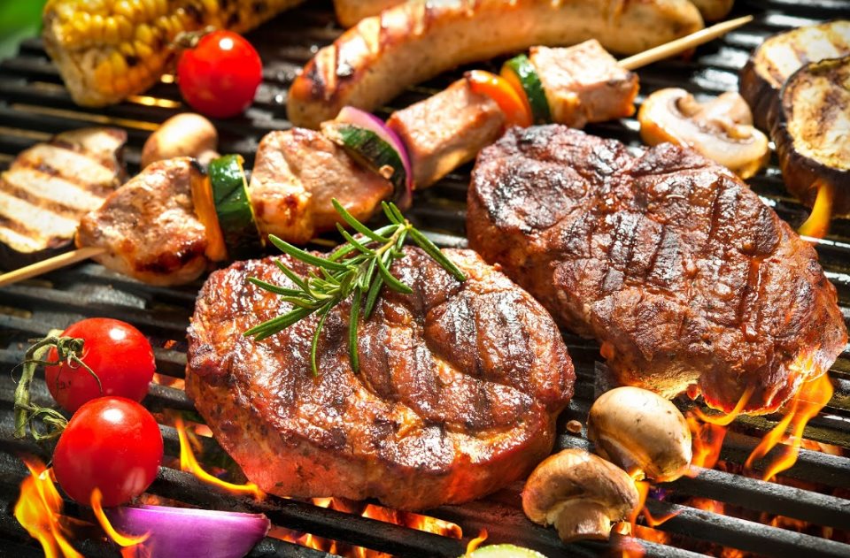 Meat on a grill