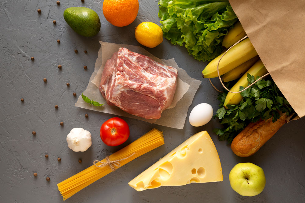 A bag of groceries
